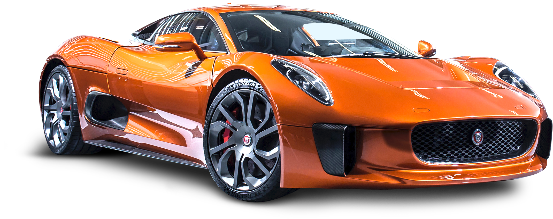 Jaguar C X75 James Bond Orange Car Png Image - Jaguar C X75 (2264x932), Png Download