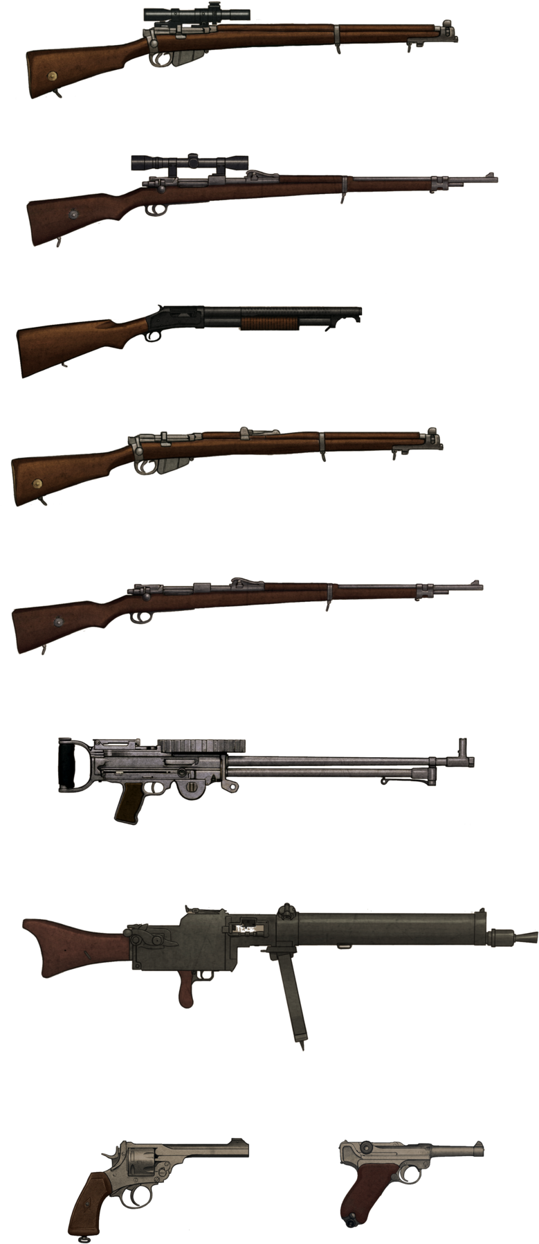V - 6 - 8 483 - 3 Kbyte, Hl - 37 - Weapons - Ww1 Pixel Gun 2d (900x2071), Png Download