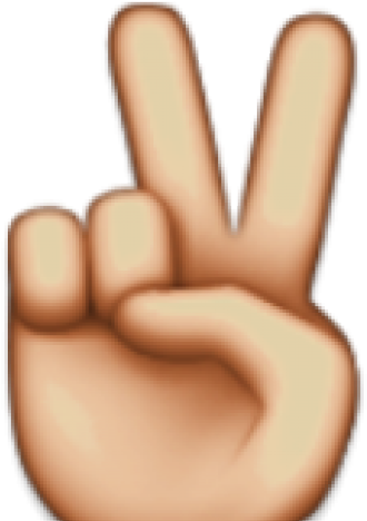 Hand Emoji Clipart Ios - Emoji Peace Sign Png (640x480), Png Download