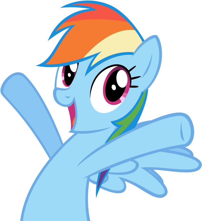 Post 26550 0 42428000 1402463255 Thumb - Rainbow Dash Happy Png (859x929), Png Download
