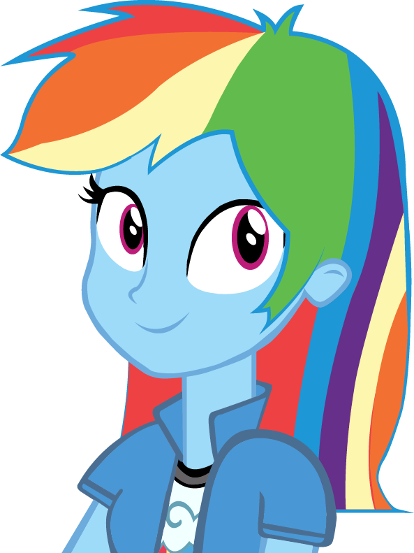 Download Rainbow Dash Cutie Mark Image Hq Png Image - Rainbow Dash Equestria Girl (593x791), Png Download