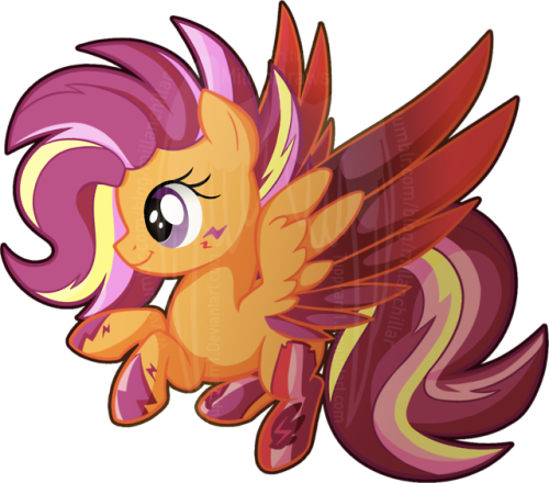 Rainbow Powered Scootaloo - My Little Pony: Friendship Is Magic (500x440), Png Download