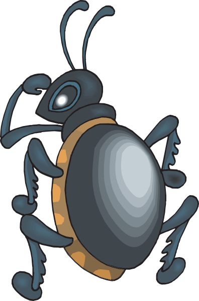 Beetle Looking Over Shoulder Svg Clip Arts 396 X 597 (396x597), Png Download