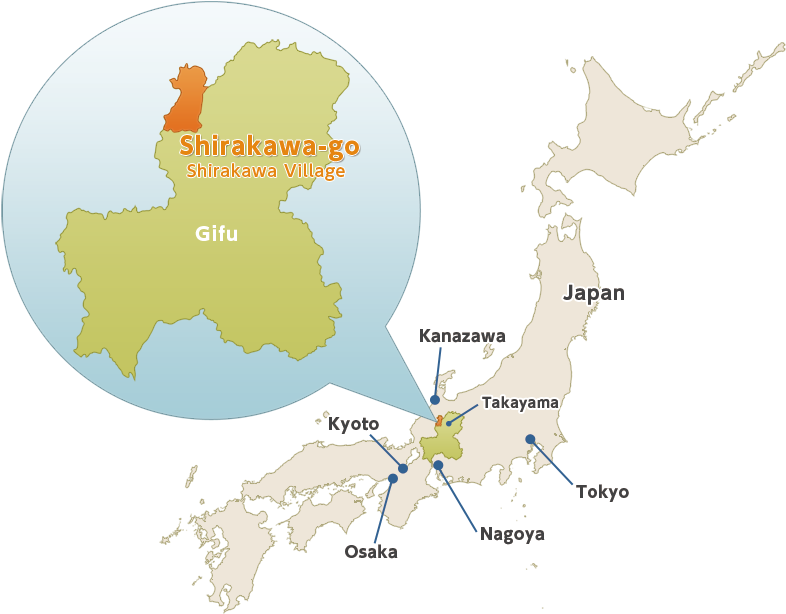 Location - Shirakawago Located (800x624), Png Download