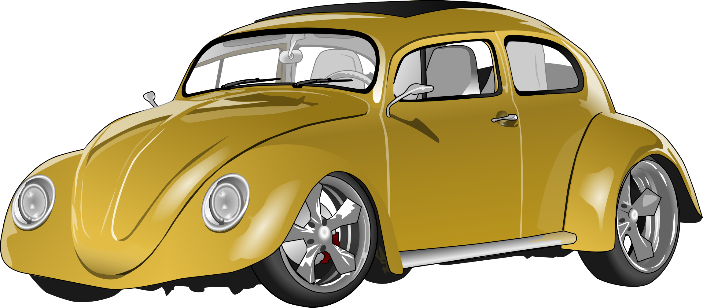 This Free Icons Png Design Of Vw Beetle (2300x1008), Png Download