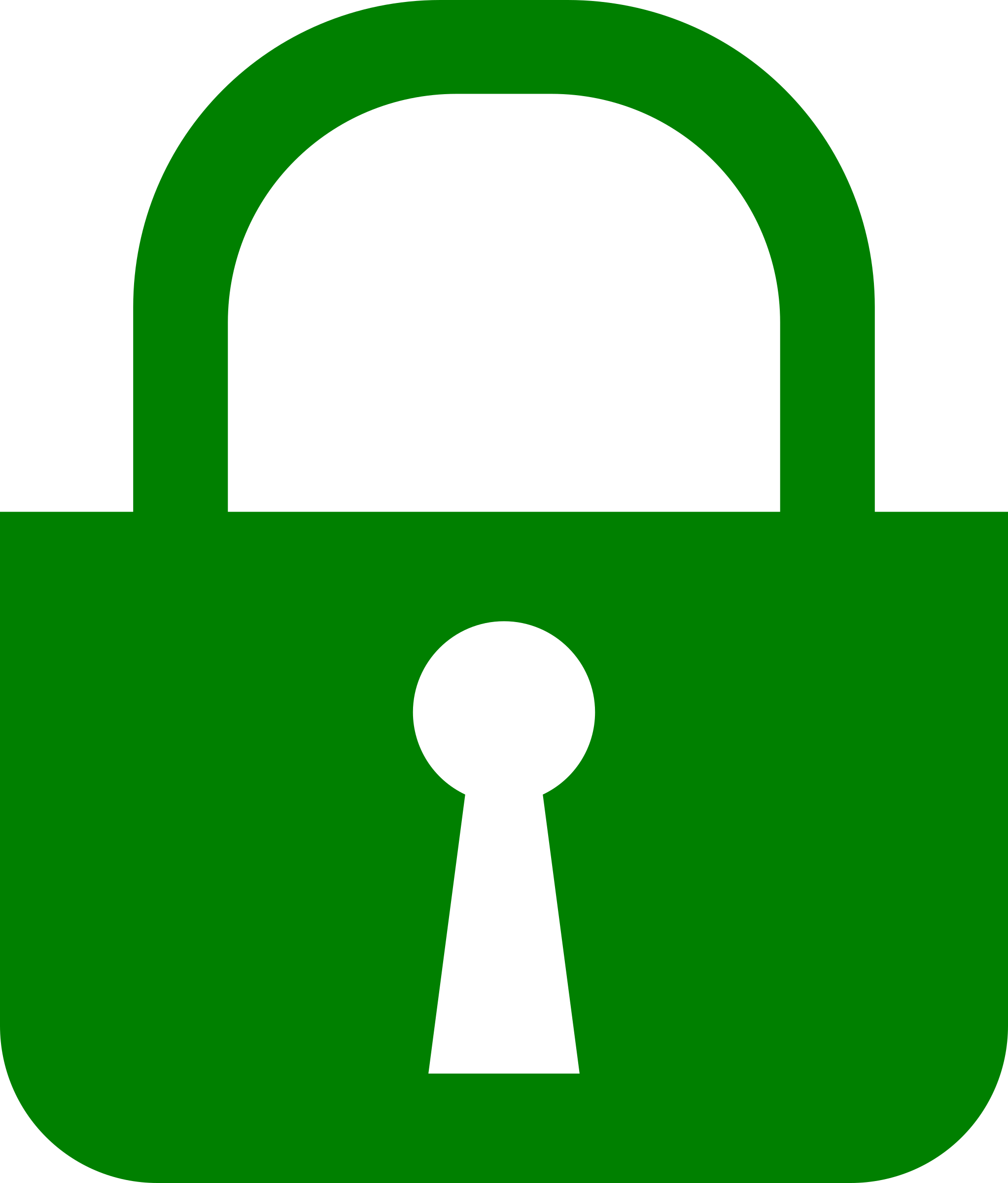 This Free Icons Png Design Of Simple, Flat Padlock (2045x2400), Png Download