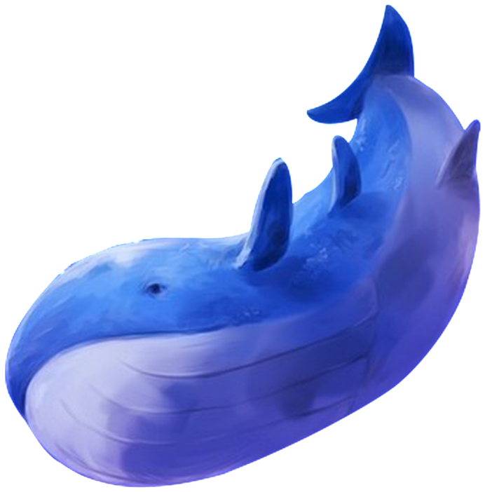 Hand Drawn Cartoon Blue Whale Transparent - 海豚 插畫 (1024x765), Png Download