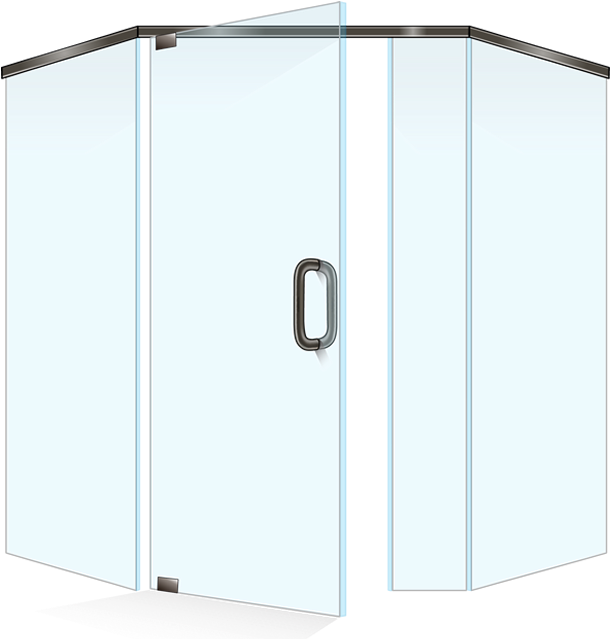 Pivot Inline Shower - Sliding Door (650x650), Png Download