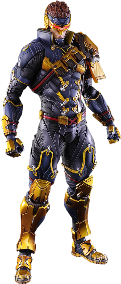 Cyclops Collectible Figure - Cyclops Play Arts Kai (480x938), Png Download