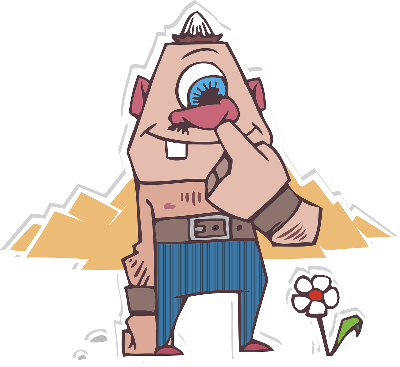 Cute Cyclops Cliparts - Greek Mythology Animated Cyclops (1280x1173), Png Download