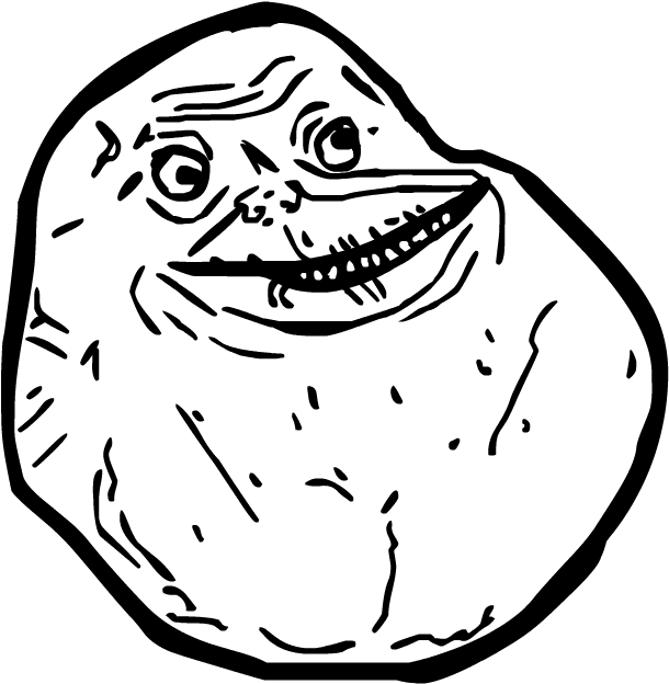 Clipart Royalty Free Download Known By Me Forever Alone - Troll Face Forever Alone (650x650), Png Download