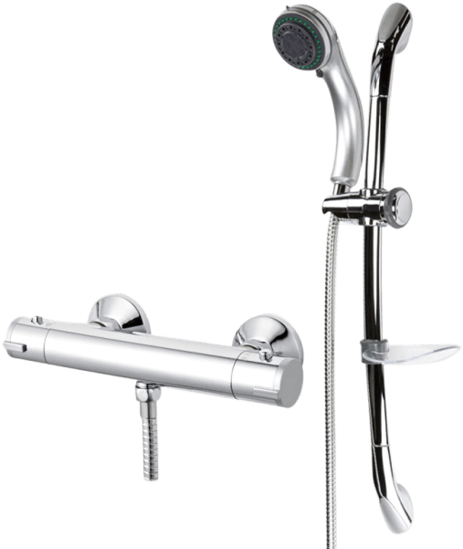 What Are Mixer Showers - Architeckt Kamet Shower Slider Rail Kit (600x600), Png Download