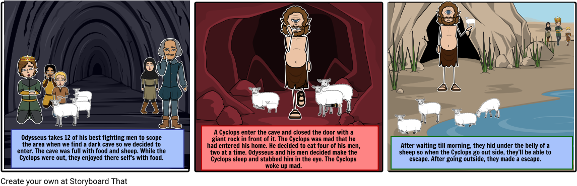 Cyclops Story - Cartoon (1164x385), Png Download