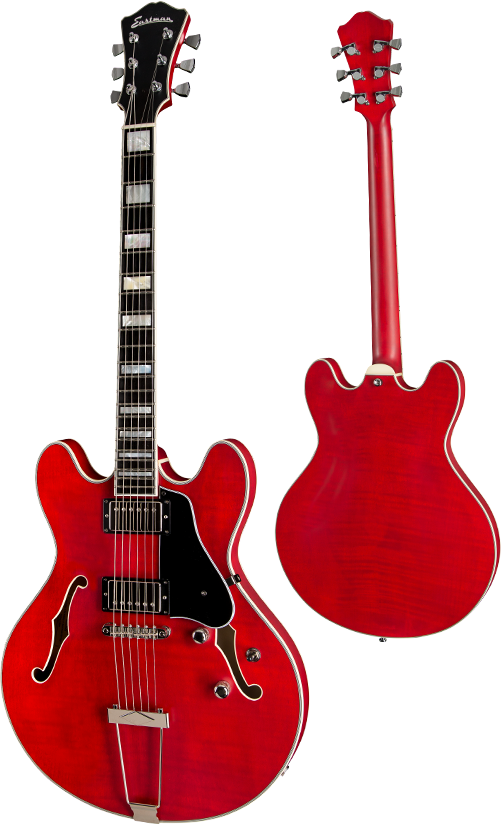 T486 Rb-frd1 - Eastman T186mx Classic Thinline Electric Guitar (501x824), Png Download
