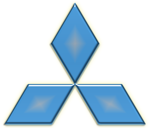 Blue Mitsubishi Logo - Mitsubishi Logo Blue (1600x524), Png Download