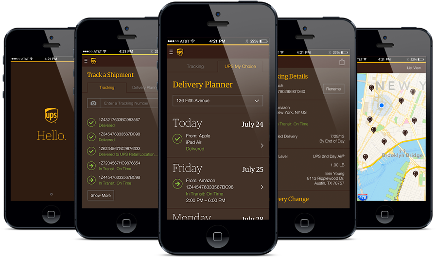 Ups Mobile Design - Iphone (1000x550), Png Download