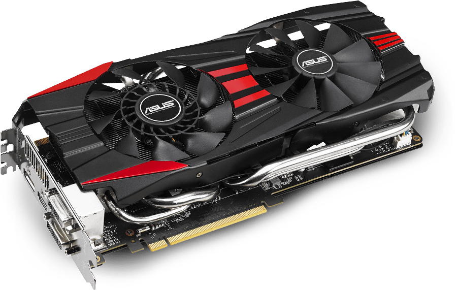 Graphics Card Png Image - Asus Gtx780-dc2oc-3gd5 Graphics Card - 3 Gb - Gddr5 (900x571), Png Download