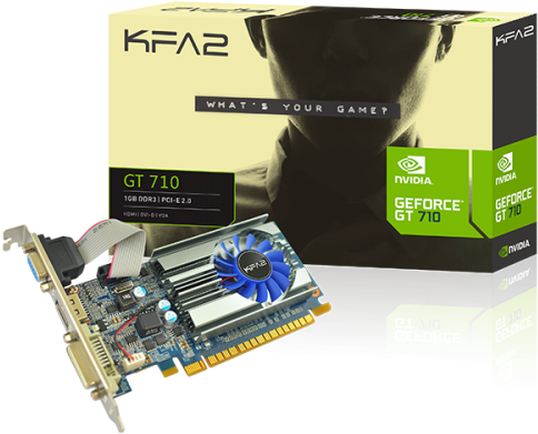 Kfa2 Geforce Gt 710 1gb - Galax Geforce Gt 710 2gb (500x500), Png Download