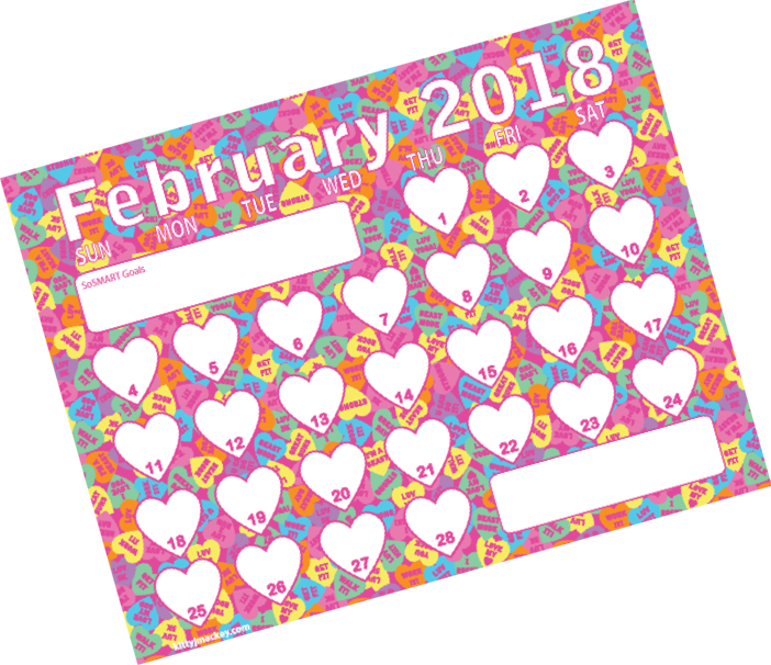February 2018 Goals Calendar - New Delhi (702x606), Png Download