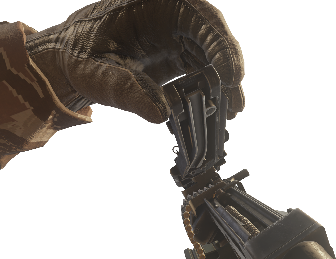 M249 Saw Inspect 2 Mwr - M249 Light Machine Gun (1398x1080), Png Download