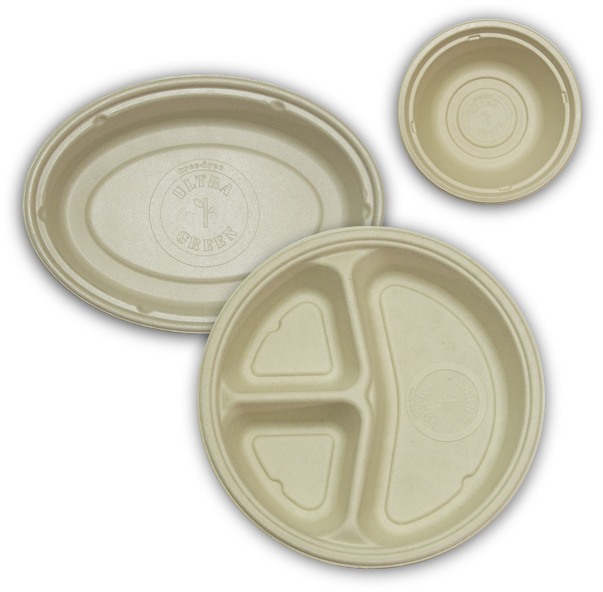 Ultragreen 3plategroup Plates - Circle (603x592), Png Download