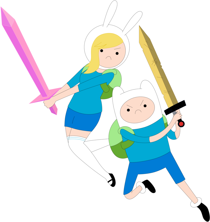 43 Images About Adventure Time On We Heart It - Finn Vs Fiona (900x943), Png Download