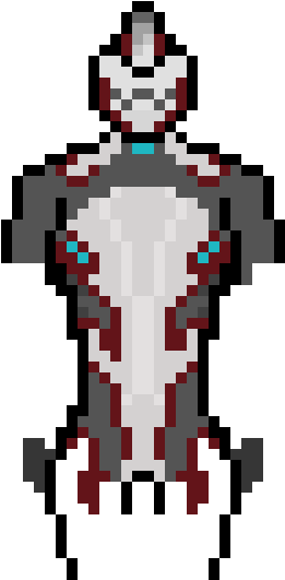 Warframe Torso - Warframe Pixel Art Transparent Background (460x650), Png Download