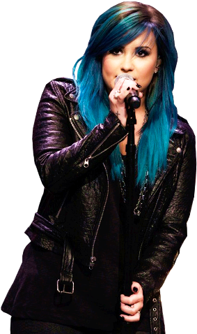 Demi Lovato - Demi Lovato Blue Background (319x508), Png Download