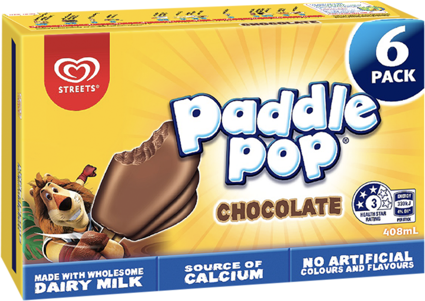 Streets Paddle Pop Chocolate 10pk 680ml (1500x1500), Png Download