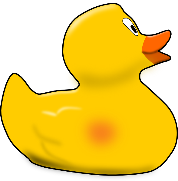 Rubber Ducky Clipart - Clip Art Rubber Duck (588x598), Png Download