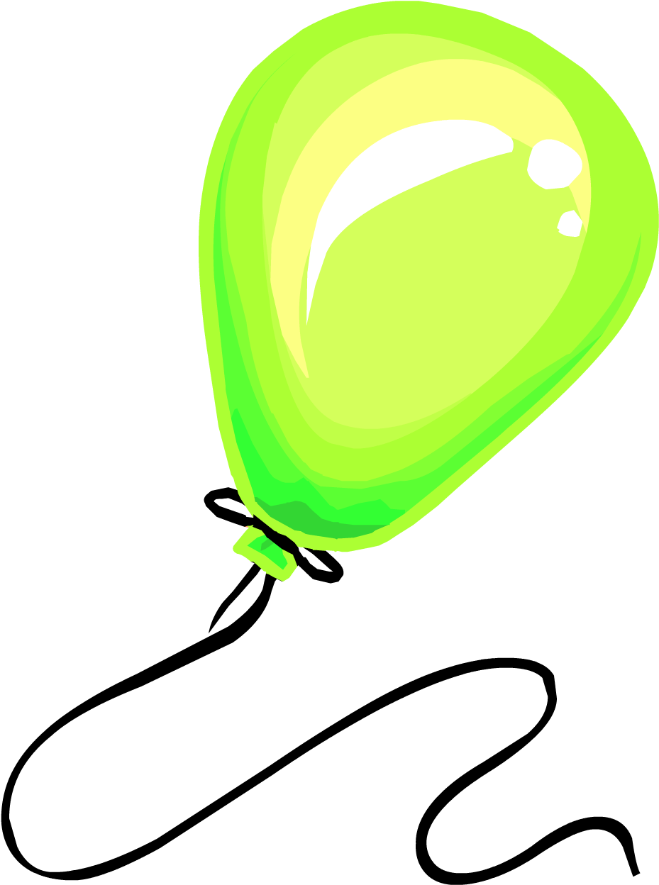 Green Balloon - Club Penguin Lemon Balloon (1247x1247), Png Download