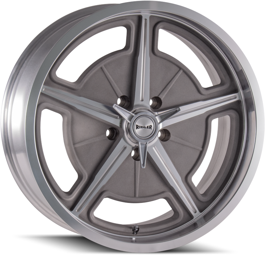 605 As Cast W/ Machined Spokes & Lip (1000x1000), Png Download