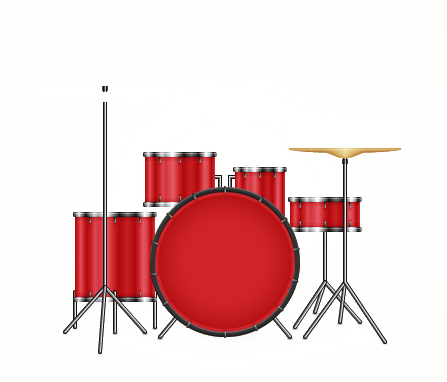 Custom With Name Drum Set With Spotlights (447x382), Png Download