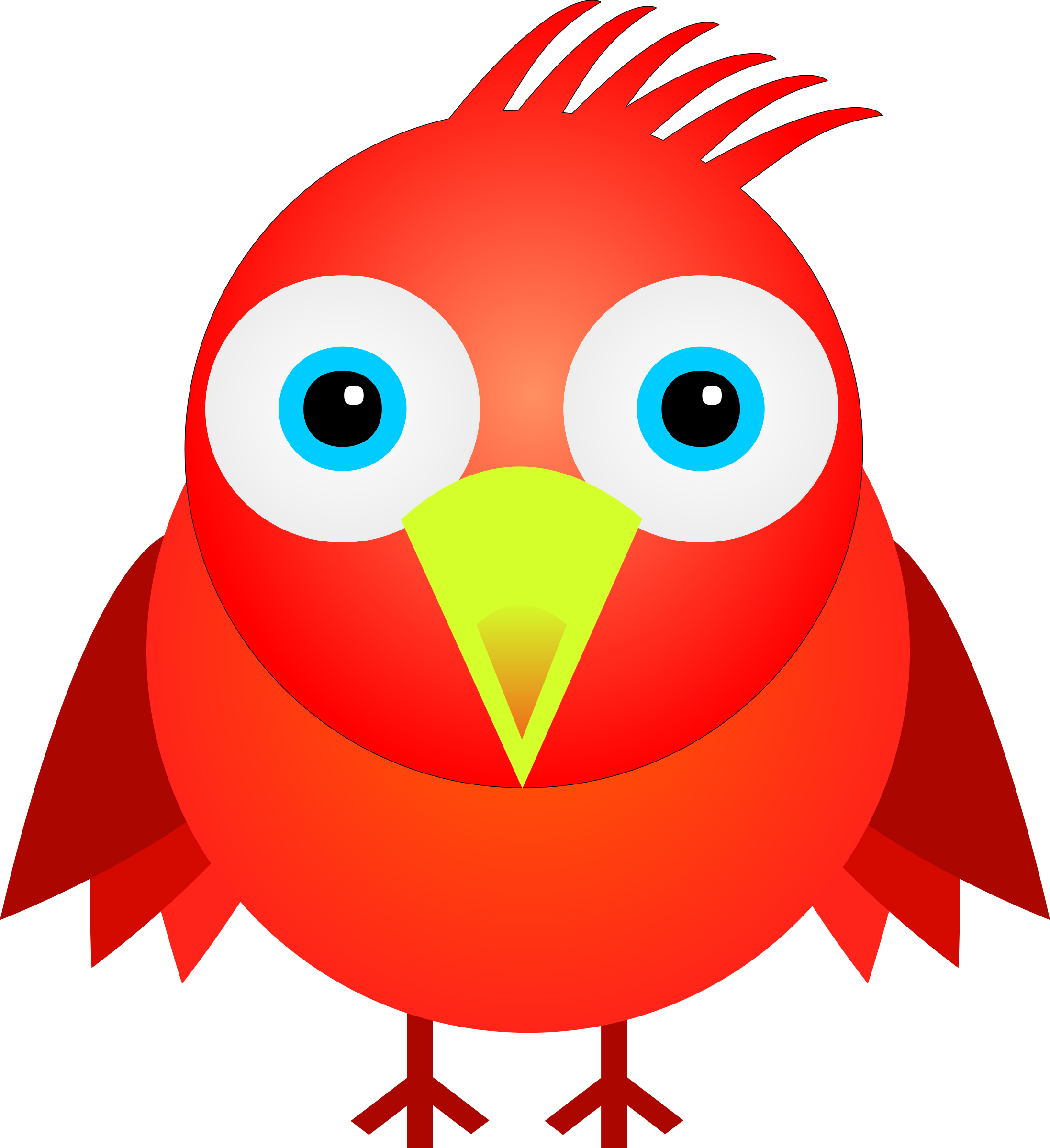Vector Download Fluffy Icons Png Free And Downloads - Clip Art Red Bird (2194x2400), Png Download