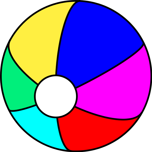 Beach Ball Vector Png - كره كرتون (600x600), Png Download