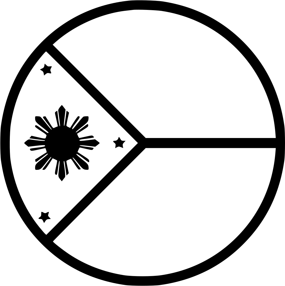 Philippines Flag - - Jordan Flag Black And White (981x982), Png Download