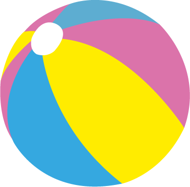 Beach Ball Clipart Baby Ball - Baby Beachball Clipart (376x369), Png Download