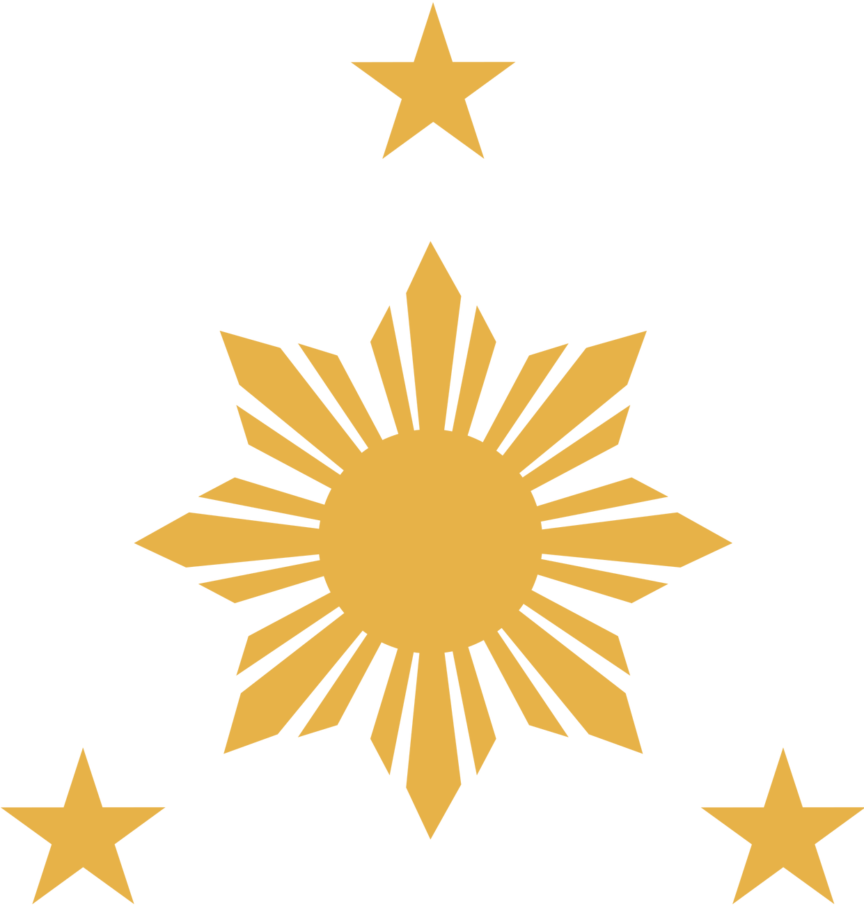 Banner Black And White Library Flag Of The Philippines - 3 Star And A Sun (1240x1334), Png Download