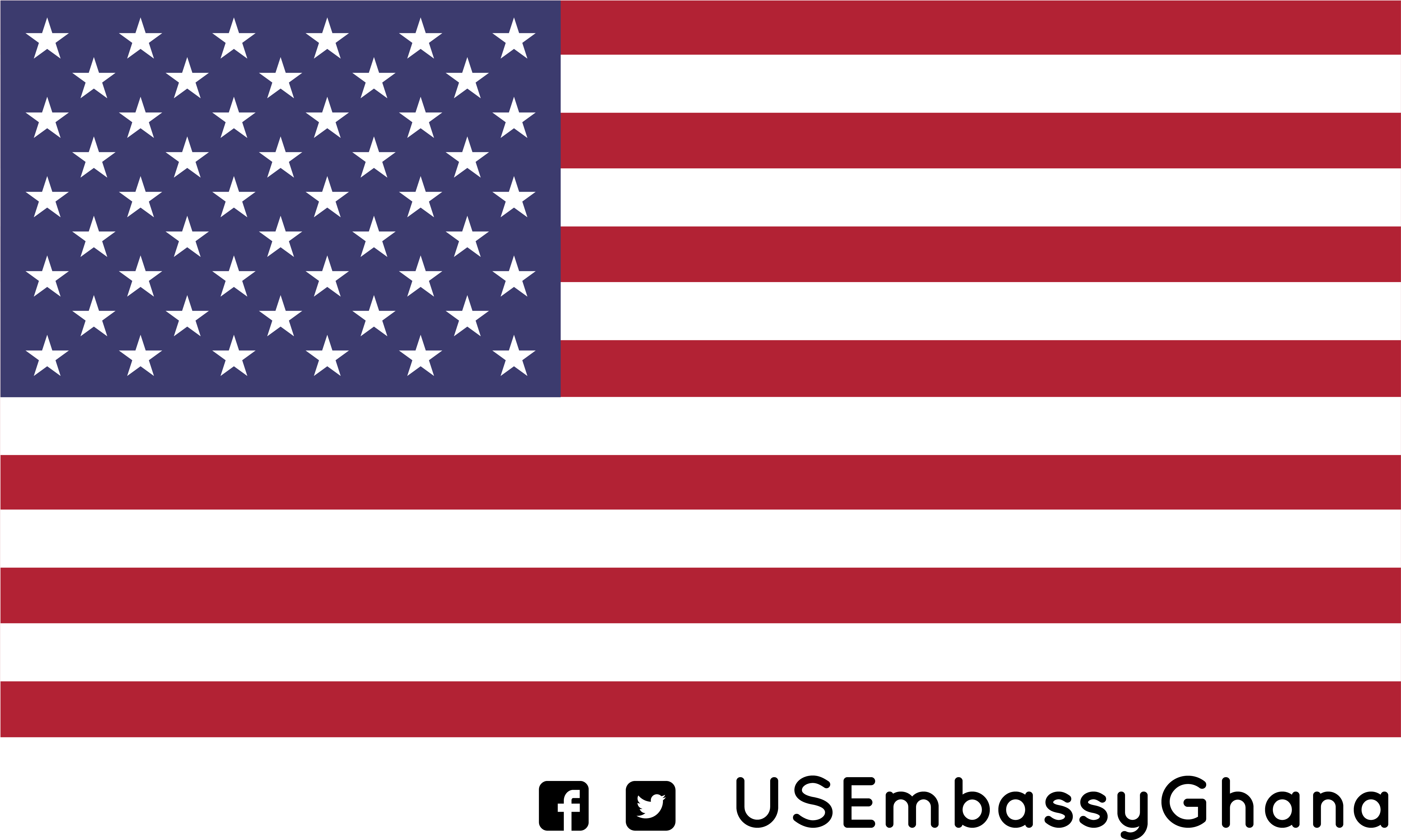 Embassy Of United States Ghana - British And American Flag Together (5337x3362), Png Download