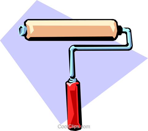 Paint Roller Royalty Free Vector Clip Art Illustration (480x428), Png Download