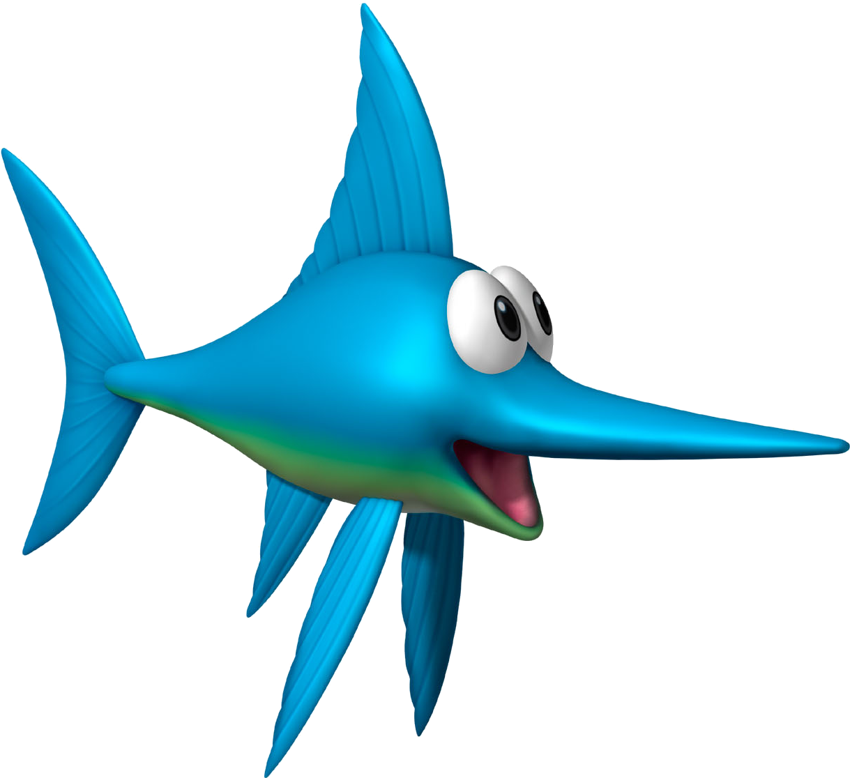 Enguarde The Swordfish - Donkey Kong Country Tropical Freeze Animals (1252x1148), Png Download