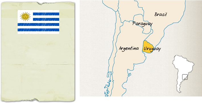 República Oriental Del Uruguay Population - Atlas (709x391), Png Download