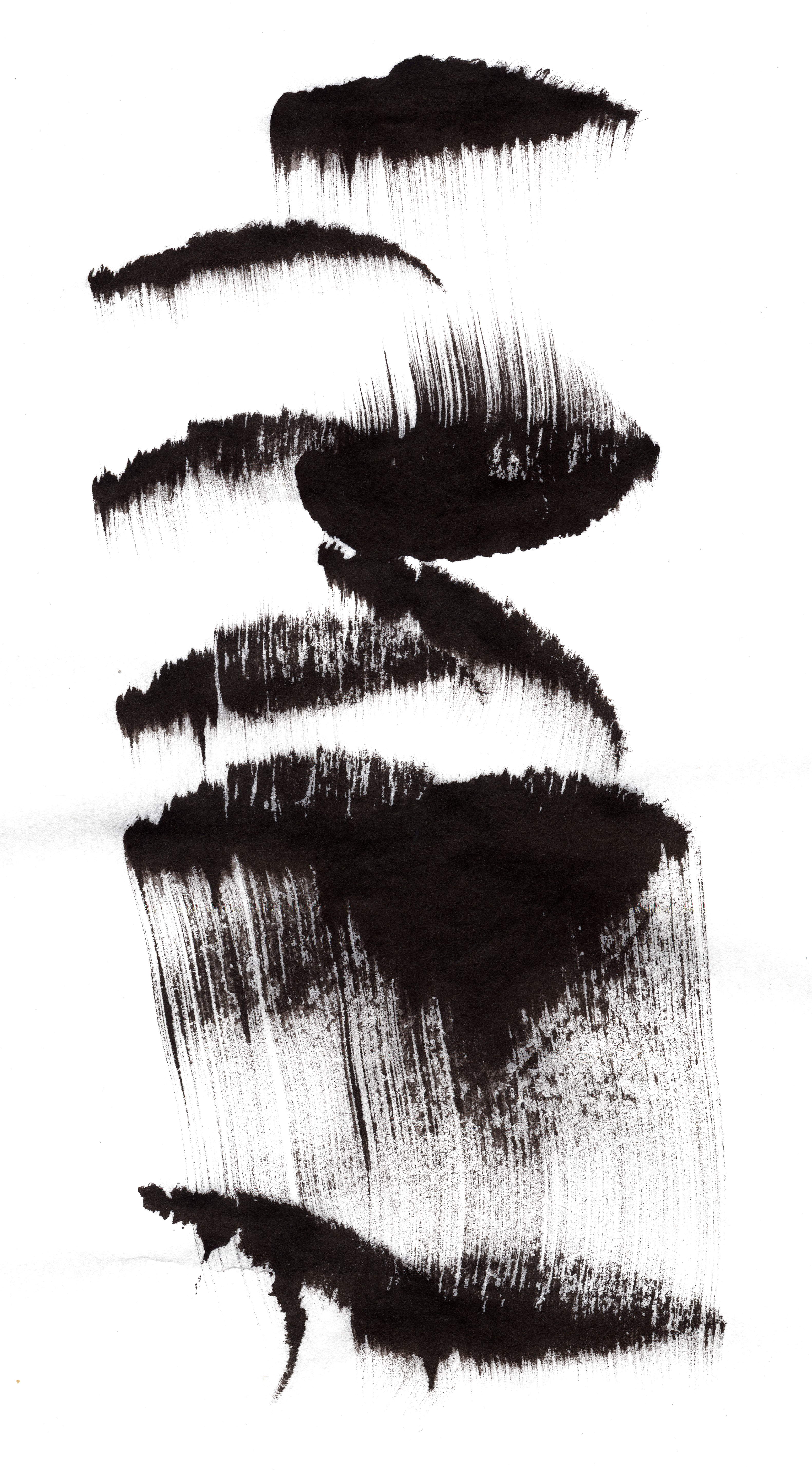 Ink Brush Drawing (3162x5720), Png Download