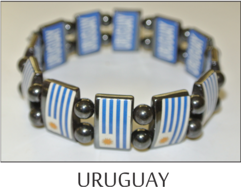 Flag Style Metal Beaded - Fng Metal Beads Bracelets Uruguay Metal Flag Beads (480x480), Png Download