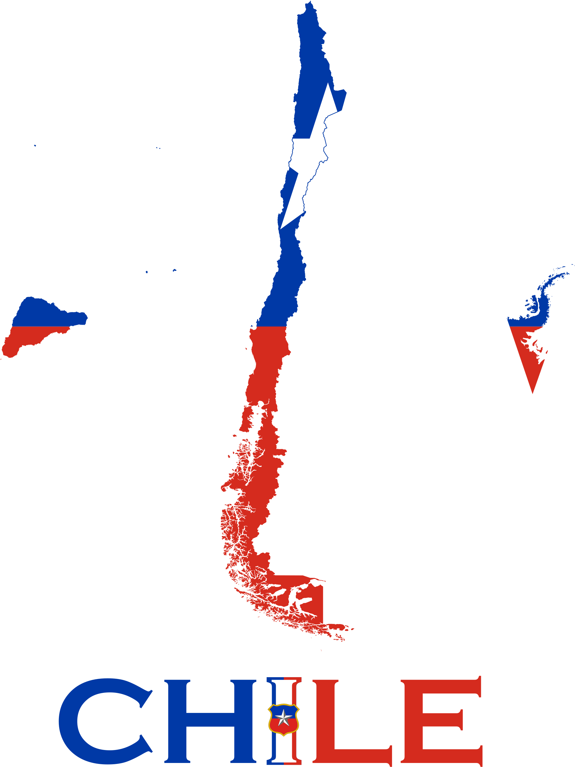 Open - Chile Flag And Map (2000x2646), Png Download