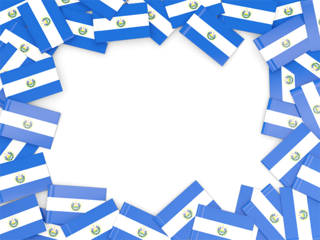 Marco De Banderas De El Salvador (640x480), Png Download