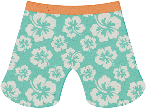 Trunk Clipart Swimsuit - Swim Trunks Clipart (500x372), Png Download