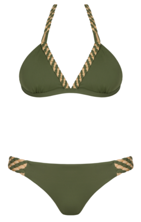 Braided Cascade Khaki Green - Bikini (450x450), Png Download