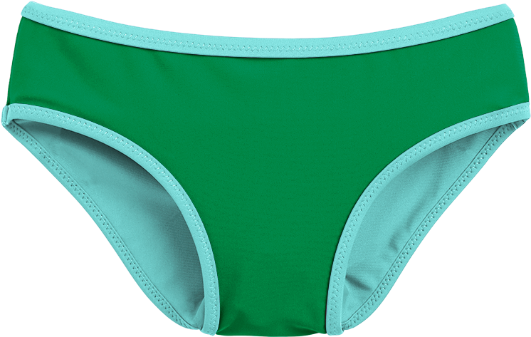 Child Wearing The Reversible Swim Bottom In Kids Size - Femilet Delhi Bikini Grøn (850x891), Png Download