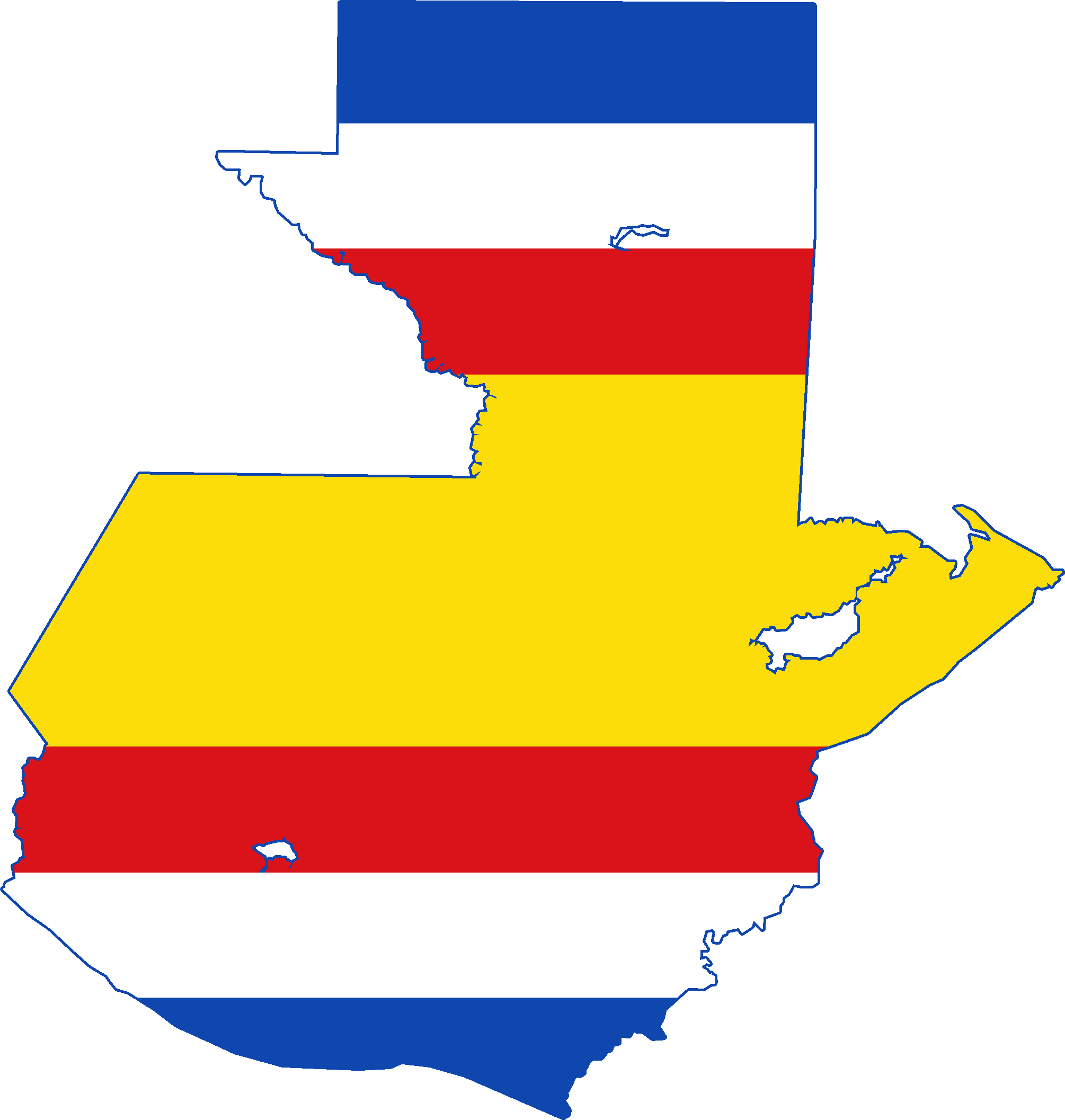 Flag Map Of Guatemala - Mapa De Guatemala Transparente (2010x2114), Png Download